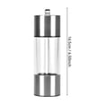 thumbnail image 5 of Pepper Grinder Mill Set Stainless Steel And Acrylic Adjustable Coarseness Refillable Manual Mill With Clear Body For Kitchen Table, 5 of 5