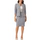 thumbnail image 2 of INSPIRAR CHIC Conjunto de Falda de Tweed para Mujeres de 2 Piezas con Chaqueta de Botones y Mangas 3/4 Color Gris Azul S, 2 of 6