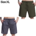 thumbnail image 2 of Pantalones de fitness de 2 piezas, pantalones cortos de baloncesto con cordón de bolsillo para hombre, pantalones de entrenamiento para correr de secado rápido, 2 of 6