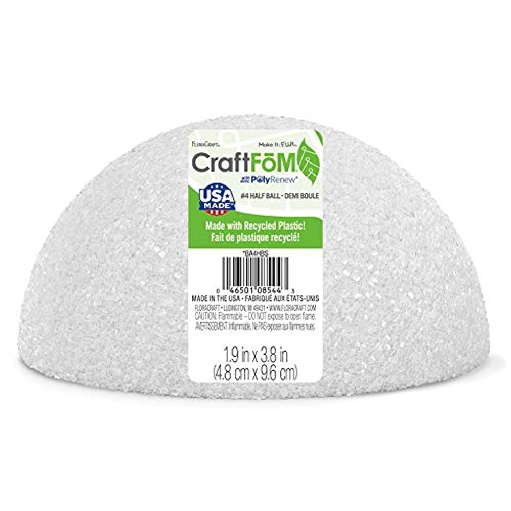 "Make It Fun Floracraft Styrofoam Half Ball, 4"""