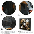 thumbnail image 3 of Designart "Cubist Portrait of African Mother in Black and Gold I" Fashion Framed Wall Art Decor - Glam Black Woman African American Entryway Framed Wall Art Print, 3 of 6