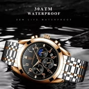 Poedagar men watch luxury business quartz watches stainless stain strap sport Chronograph mens wristwatch waterproof luminous