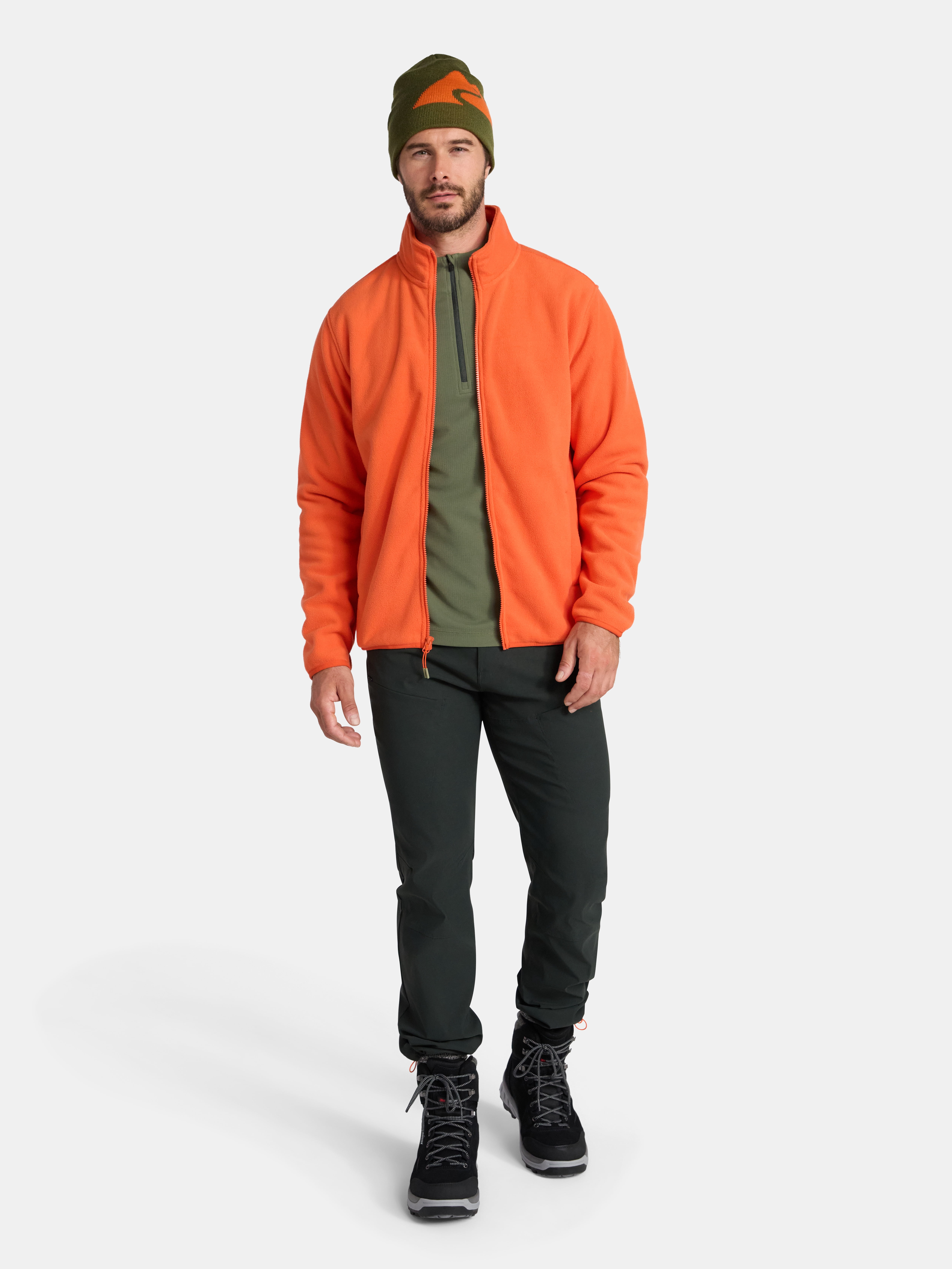 Ozark Trail Men's and Big Men's Fleece Zip-Front Jacket, Sizes S-3XL
