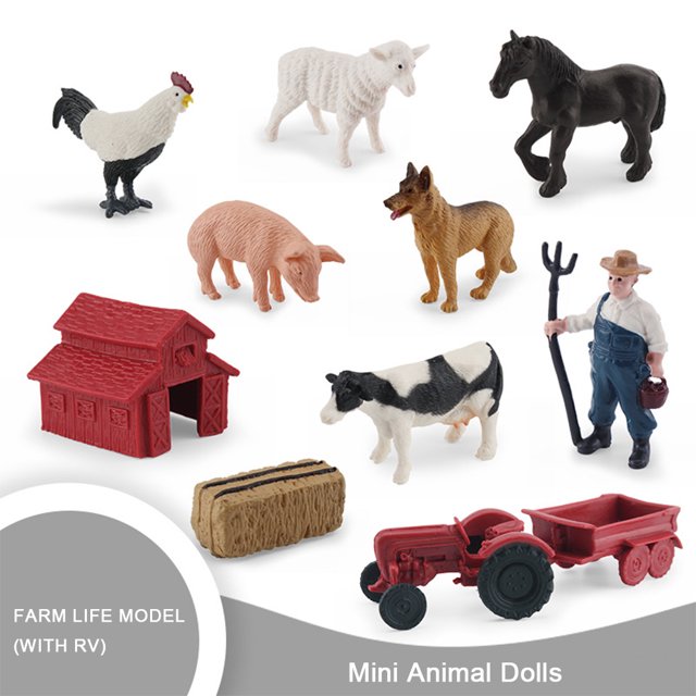 Figura de aves de corral de granja, figuras de aves de corral lindas de vida silvestre para niños, niñas y niños pequeños JShteea El nuevo