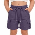 thumbnail image 2 of Umfun Girls' Multi-Pocket Cargo Shorts with Drawstring Waist - Durable Summer Utility Shorts for Outdoor Hiking & Casual Daily Wear, 2 of 9