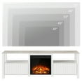 thumbnail image 5 of Modern LED Fireplace TV Stand for 75 inch TV and RGB LED Light, Entertainment Center with Storage Cabinets, White, 5 of 8