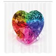 thumbnail image 3 of Ambesonne Colorful Shower Curtain, Love Heart Romance, 69"Wx84"L, Multicolor, 3 of 5