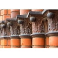 thumbnail image 2 of Su, Keren 32x23 Black Ornate Wood Framed with Double Matting Museum Art Print Titled - Carved red columns in the old town-Riga-Latvia, 2 of 4