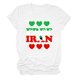 thumbnail image 3 of Tops de Cuello Alto para las Mujeres Amante Impreso Camiseta de Manga Corta, Uso Diario Casual, 95% Poliéster 5% Spandex, Tops de Cuello Redondo para las Mujeres, 3 of 5