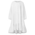 thumbnail image 1 of Children's Clothes Ruffle Loose Long Sleeve Round Neck Dress Cute Children's Princess Dress, 1 of 1