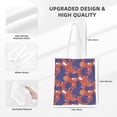 thumbnail image 4 of DouZhe Reusable Grocery Bags, Abstract Geometric Elements Red Lightweight Polyester Canvas Cloth Tote Bag for Travle Gym Shopping School, 15" x 16", 4 of 7