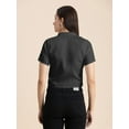 thumbnail image 3 of Moomaya Womens Solid Crop Shirt, Short Sleeves, Buttoned Shot Top, 3 of 8