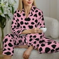 thumbnail image 3 of Cow Pajamas Lady Animal Print Trendy Leisure Sleepwear Autumn 2 Pieces Vintage Oversize Graphic Pajamas Set, 3 of 7