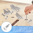 thumbnail image 3 of Uxcell 60Pcs M4.2x25mm White Pan Head Self Tapping Screws for Metal, Silver, 3 of 6