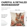 thumbnail image 2 of Rabbit flowerslinen throw pillowcase decoration pillowcase gifting preferred 18x18 inch cushion cover 2 sets sofa pillowcase sofa bedroom living room car, 2 of 8