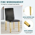 thumbnail image 6 of TesNus Dining Chairs Set of 4, Black PU Leather Upholstered Chairs with Gold Metal Legs for Dining Room Kitchen, 6 of 9