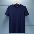 thumbnail image 2 of Sngxgn Men's Fit Short Sleeve T-Shirt Crewneck Lightweight Tee Shirts for Men Workout Casual(Dark Blue,XXXXL), 2 of 9