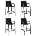 thumbnail image 1 of vidaXL Chaises de Bar de Jardin 4 Pcs Noir Textilène, 1 of 5