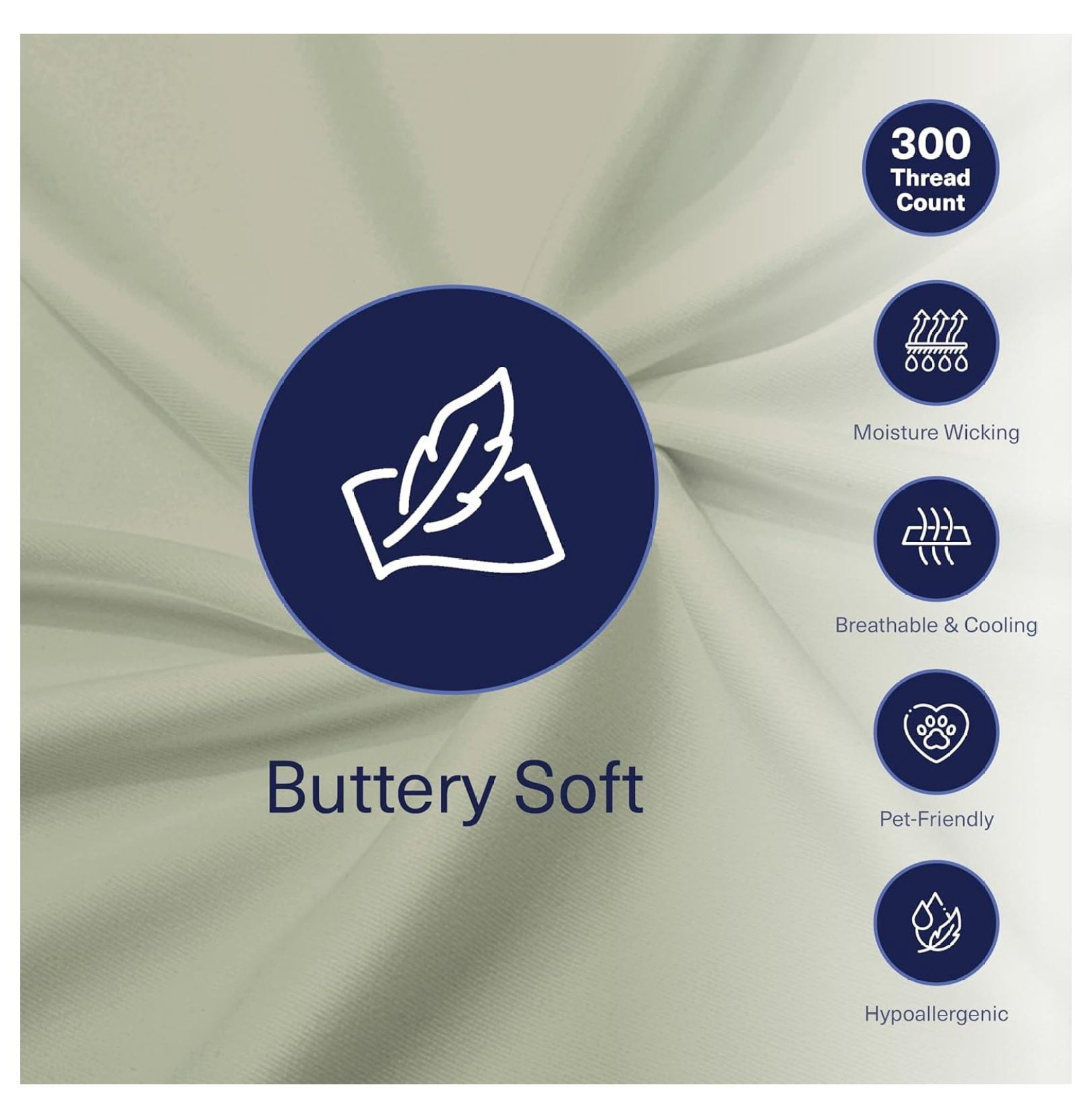 Kickoff Viscose Bamboo Fitted Sheet Queen Size, 100% Organic Cooling Sheets Fitted ONLY Viscose Bamboo Sheets Queen Size Bed Sheet for Hot , Extra Deep Pocket, 4 Corner Strap (Q, Soft Sage)