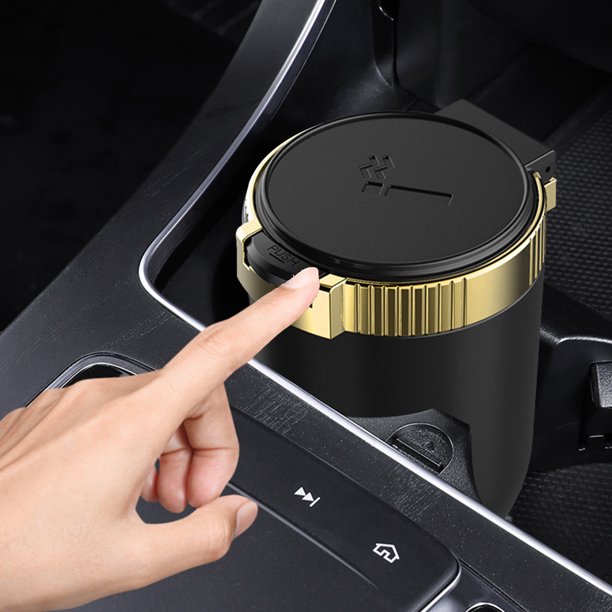 Cenicero Universal para coche Wdftyju con luces LED cubierto en el interior del coche suministros multifunción
