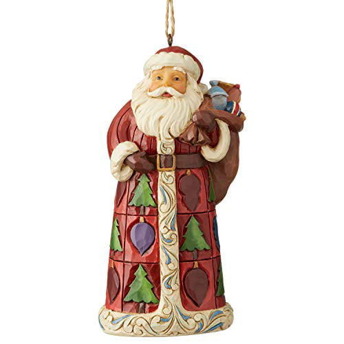 Enesco Jim Shore Heartwood Creek Santa with Toy Bag Hanging 