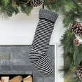 thumbnail image 5 of Black and White Striped Knit Christmas Stocking, 20", by Holiday Time, 5 of 6