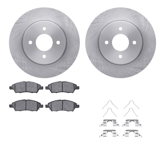 Dynamic Friction Company Front Brake Rotors with 5000 Advanced Brake Pads includes Hardware 6512-67420