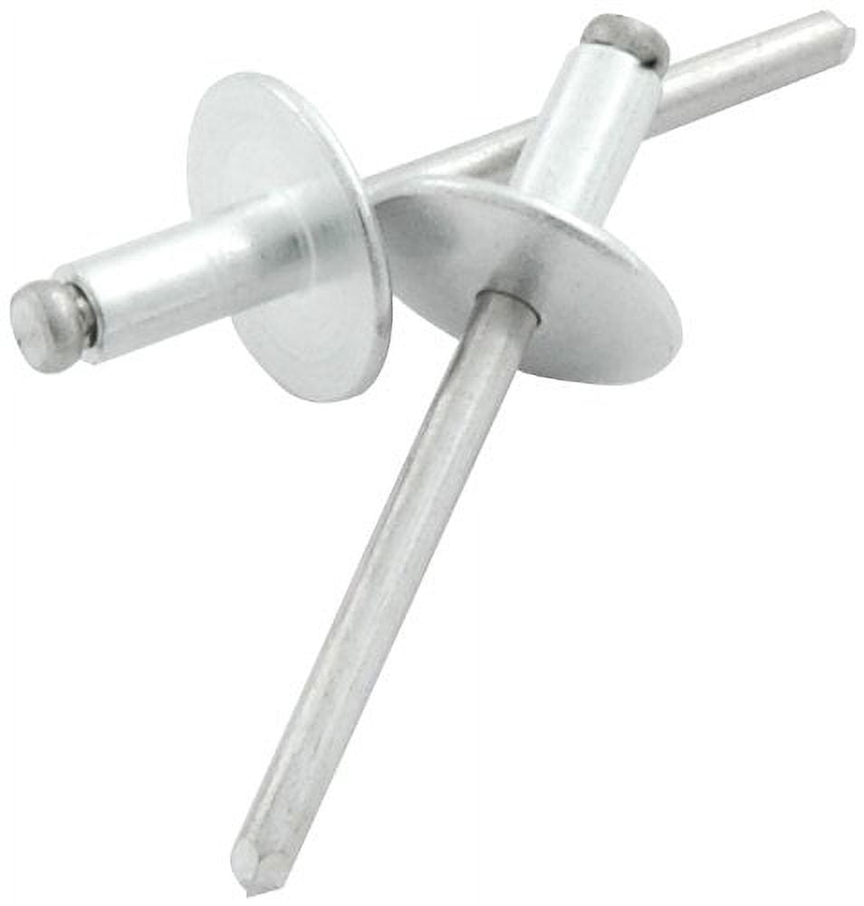 Allstar Performance ALL18149 Rivet - 5/8 in Head - 3/16 in Mandrel - 1/8-1/4 in Grip Range - Natural Aluminum - Set of 250