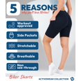 thumbnail image 5 of Nirlon Biker Shorts For Women - High Waisted Womens Workout Shorts With Pockets, 5 of 6