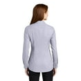 thumbnail image 2 of Port Authority LW645 Ladies Pincheck Easy Care Shirt, Gusty Grey/ White, L, 2 of 4