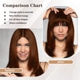 thumbnail image 3 of Decodeary Lifelike Texture And Easy To Fix Real Hair Clip In Bangs For Party Bangs Hair Light Brown, 3 of 6
