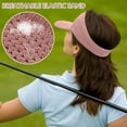thumbnail image 6 of Deago 5 Pieces Sun Visor Hats for Women Knitted Elastic Sports Hat Empty Top Quick Drying Wide Brim Golf Hat (Multi-color), 6 of 8