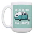 thumbnail image 2 of ThisWear Retro Camping Gifts Life Is Better in A Camper Mug Set 2 Pack Gift 15oz Coffee Mugs Green, 2 of 4