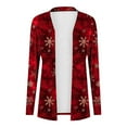 thumbnail image 3 of Womens Long Cardigan Sweaters Plus Size Christmas Graphic Open Front Shirts Trendy Long Sleeve Holiday Cardigans Loose Causal Tops Cute Outfits, 3 of 4