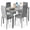 Gray, variant on Best Choice Products 5-Piece Kitchen Dining Table Set w/ Glass Tabletop, 4 Faux Leather Chairs - Black