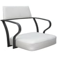 thumbnail image 3 of Carolina Swivel Bar Height 30" Metal WB Stool - White Vinyl - Gray, 3 of 6