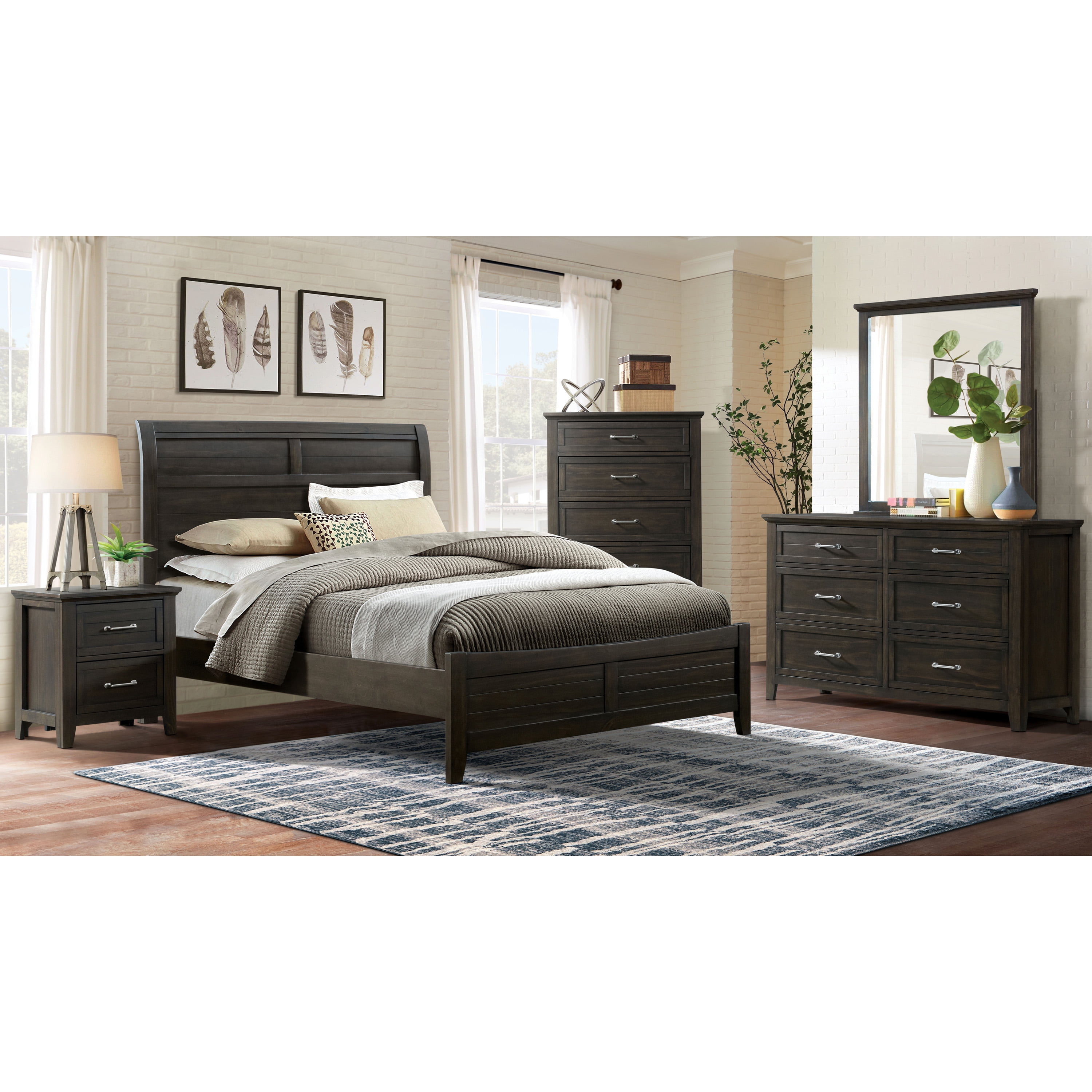 Furniture of America Cisco 6-Drawer Wood Walnut Dresser