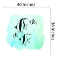 thumbnail image 4 of AQUATIC ANIMALS - Vinyl Home Living Room Sea Animals Wall Decoration Angel Fish Design Easy To Apply Kids Bedroom Wall Decal Sticker 40" x 36", 4 of 5