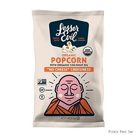 

Lesser Evil Lsn00862 Organic Popcorn No Cheese Cheesiness 0.88 Oz. 18/Carton