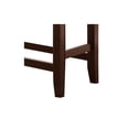 thumbnail image 3 of Benjara Wooden Counter Height Bench with Leatherette Seat- Brown and Black, 3 of 6