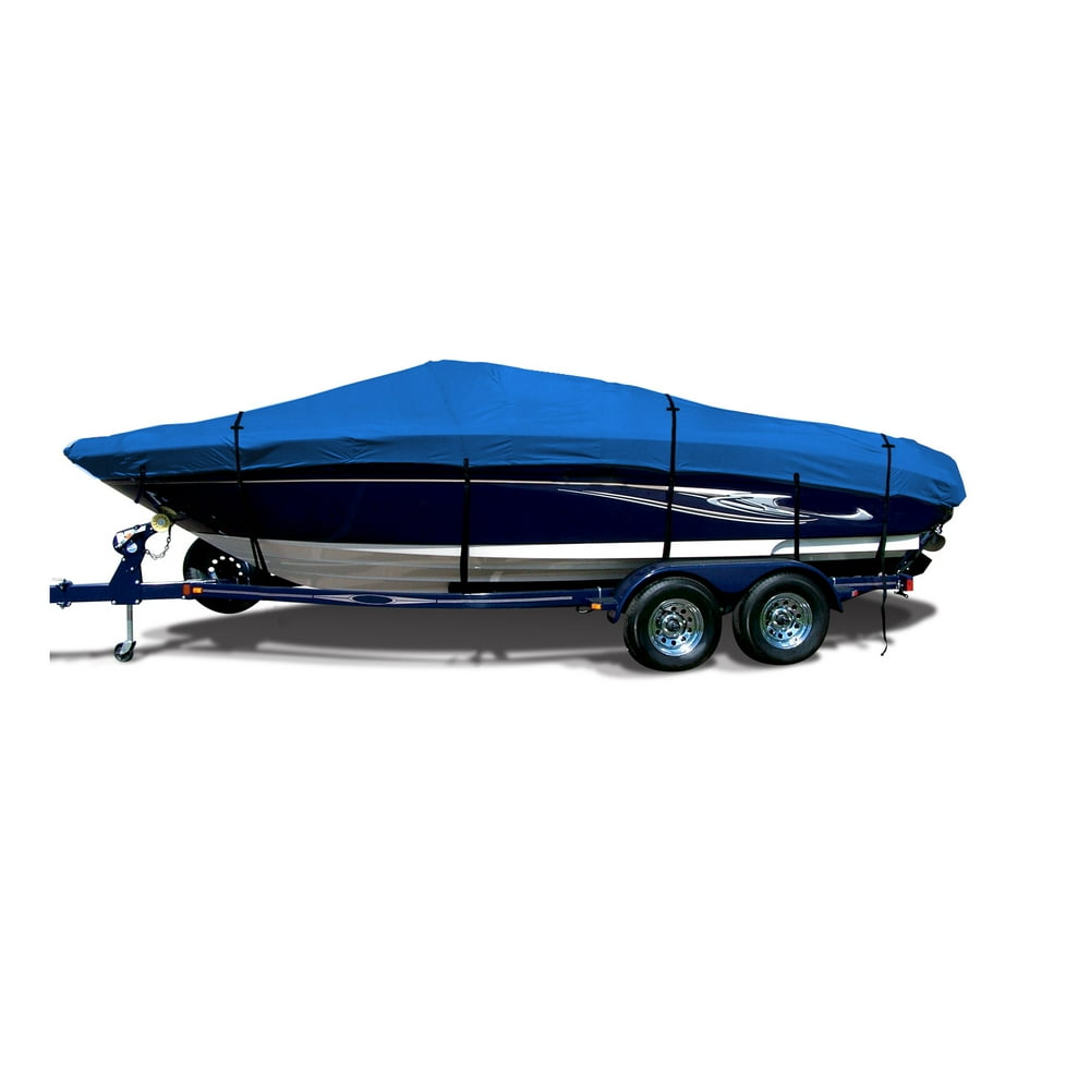 SavvyCraft Vhull Runabouts,Bowrider Trailerable Boat Cover Fits 22'24'L Beam width 116" Blue