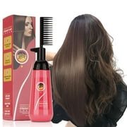 gowwim Keratin for Straightening Hair,Argan Oil & Keratin Straight Hair Cream,Hair Straightener Treatment for Straightening Hair,with Comb,150ml(4.5Oz).