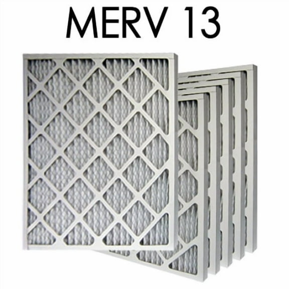 10x24x1 MERV 13 Pleated Air Filter 6PK | 9.5x23.5x.75 - Actual Size