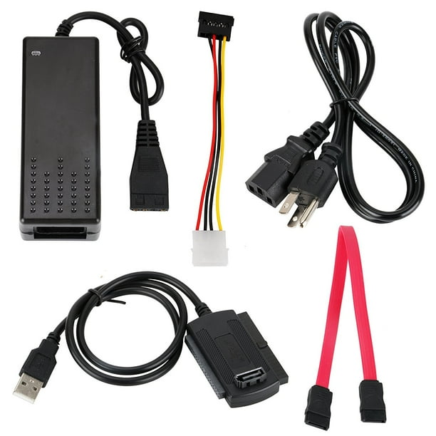 Sata Pata Ide Drive To Usb 2 0 Adapter Converter Cable For 2 5 3 5 Inch Hard Drive 5 Inch Optical Drive With External Ac Power Adapter Walmart Com Walmart Com