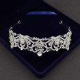 thumbnail image 4 of Zhuge Tiara de boda para novia, diadema de princesa, corona nupcial, joyería para el cabello con diamantes de imitación de cristal, decoración para novia, cumpleaños, graduación, boda (A), 4 of 4