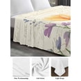 thumbnail image 5 of King Size Flat Sheet Only, Spring Floral Soft Brushed Microfiber Bed Sheets, Summer Colorful Tulip Botanical Vintage Hotel Quality Breathable Bedding Top Sheet, Easy Care, 105"x98", 5 of 9