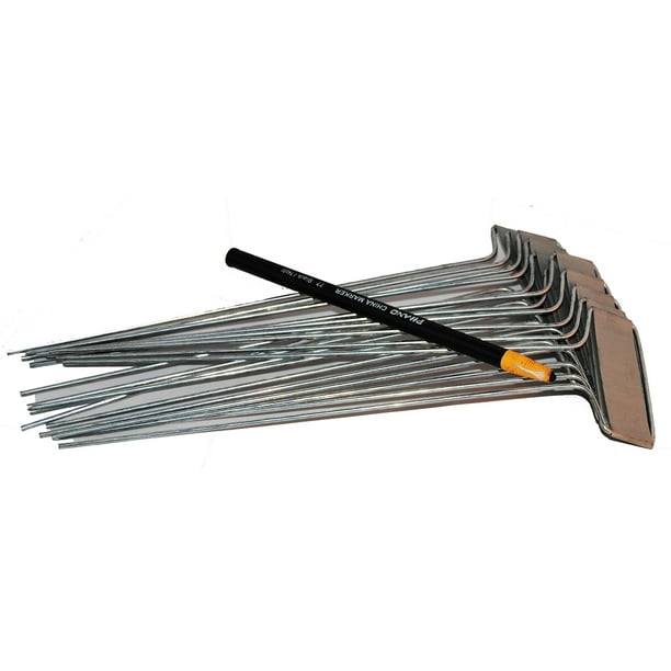 Medium Zinc Plant Labels, Set of 10, Including a Grease Pencil