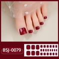 thumbnail image 5 of Solid Color Glitter Semi-Cured Gel Toenail Wraps, UV Cured Gel Nail Stickers for Toe Nail DIY Manicure, 5 of 10