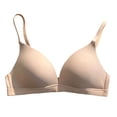 thumbnail image 4 of Triangle Cup Bra, Seamless Wirefree Bralette, Lightly Lined Comfort Fit Everyday Bra for Women, 4 of 5