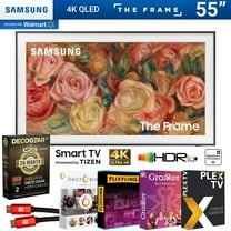 Samsung QN55LS03DA 55 inch The Frame QLED 4K Smart TV (2024 Model) Bundle with 2 YR CPS Enhanced Protection Pack and Movie Package